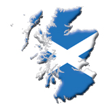 scotland map flag